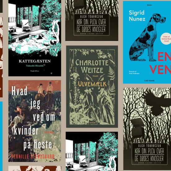 Collage med romaner om dyr